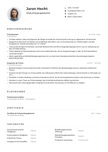 Lebenslauf-Muster für Strafverfolgungsbeamt*in