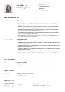 Lebenslauf-Vorlage für Strafverfolgungsbeamt*in #1