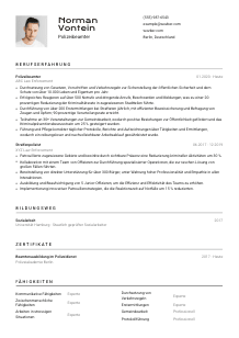 Lebenslauf-Vorlage für Polizeibeamt*in #2