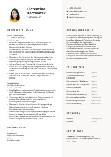 Lebenslauf-Vorlage für Fallmanager*in #2