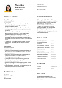 Lebenslauf-Vorlage für Fallmanager*in #1