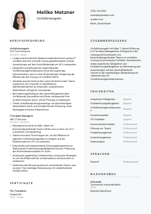 Lebenslauf-Vorlage für Vorfallsmanager*in #2