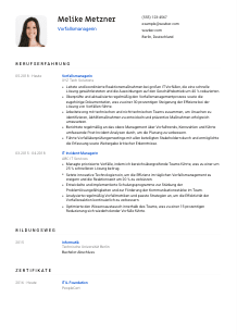 Lebenslauf-Vorlage für Vorfallsmanager*in #1