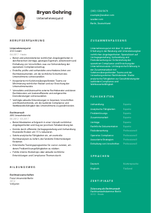 Lebenslauf-Vorlage für Unternehmensjurist*in #2