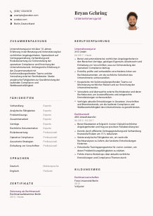 Lebenslauf-Vorlage für Unternehmensjurist*in #3