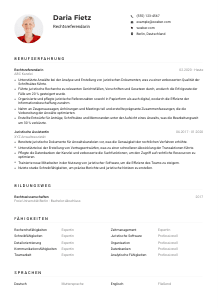 Lebenslauf-Muster für Rechtsreferendar*in
