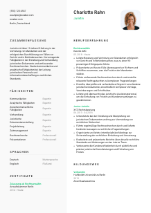 Lebenslauf-Vorlage für Jurist*in #2