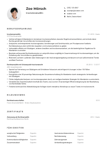 Lebenslauf-Muster für Insolvenzanwält*in