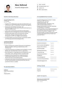 Lebenslauf-Vorlage für Anwält*in für Bürgerrechte #2