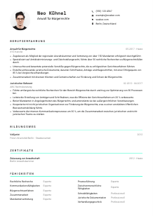 Lebenslauf-Vorlage für Anwält*in für Bürgerrechte #3