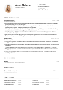 Lebenslauf-Muster für Arbeitsrechtler*in