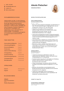 Lebenslauf-Vorlage für Arbeitsrechtler*in #3