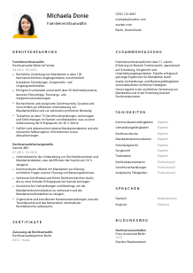 Lebenslauf-Vorlage für Familienrechtsanwält*in #1