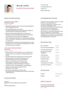 Lebenslauf-Vorlage für Anwält*in für Personenschäden #2