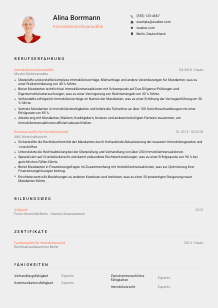 Lebenslauf-Vorlage für Immobilienrechtsanwält*in #3