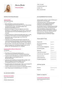Lebenslauf-Vorlage für Steueranwält*in #2