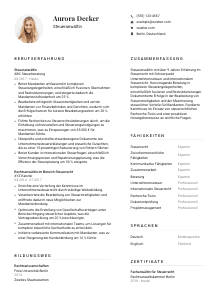 Lebenslauf-Vorlage für Steueranwält*in #1