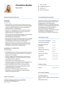 Lebenslauf-Vorlage für Disponent*in #2