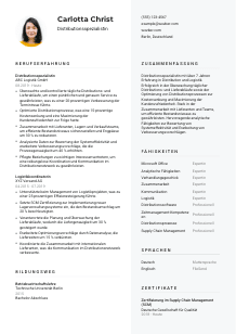 Lebenslauf-Vorlage für Distributionsspezialist*in #2