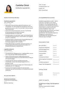 Lebenslauf-Vorlage für Distributionsspezialist*in #1