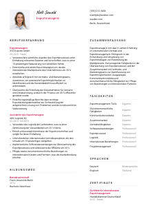 Lebenslauf-Vorlage für Exportmanager*in #2