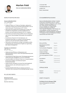 Lebenslauf-Vorlage für Service-Außendienstleiter*in #2