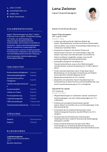 Lebenslauf-Vorlage für Import-/Exportmanager*in #3