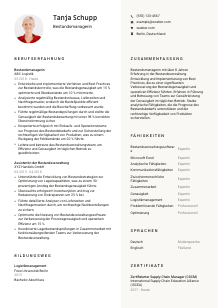 Lebenslauf-Vorlage für Bestandsmanager*in #2