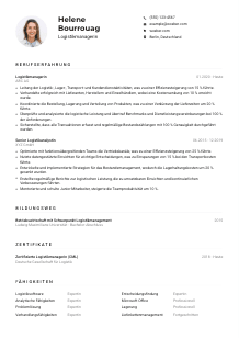 Lebenslauf-Muster für Logistikmanager*in