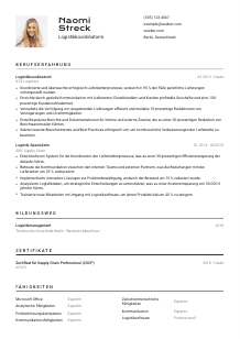 Lebenslauf-Vorlage für Logistikkoordinator*in #2