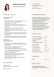 Lebenslauf-Vorlage für Regionaler Betriebsleiter*in #2