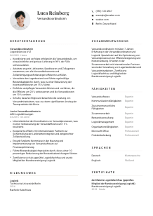 Lebenslauf-Vorlage für Versandkoordinator*in #1
