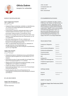 Lebenslauf-Vorlage für Analyst*in für Lieferketten #2