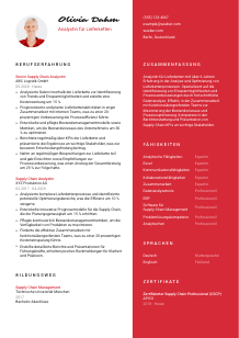 Lebenslauf-Vorlage für Analyst*in für Lieferketten #3