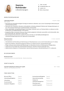 Lebenslauf-Muster für Lieferantenmanager*in