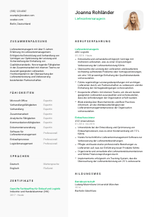 Lebenslauf-Vorlage für Lieferantenmanager*in #2