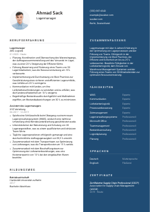 Lebenslauf-Vorlage für Lagermanager*in #2
