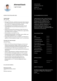 Lebenslauf-Vorlage für Lagermanager*in #3