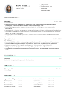 Lebenslauf-Vorlage für Lagerarbeiter*in #3