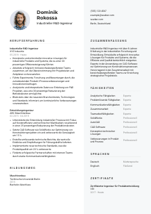 Lebenslauf-Vorlage für Industriellen R&D-Ingenieur*in #2