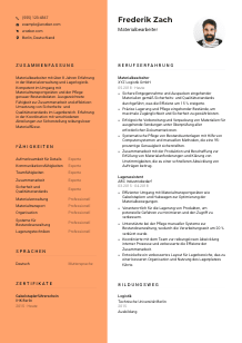 Lebenslauf-Vorlage für Materialbearbeiter*in #3