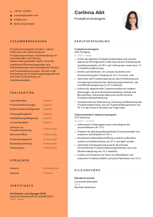 Lebenslauf-Vorlage für Produktionsmanager*in #3
