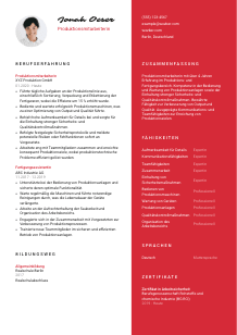 Lebenslauf-Vorlage für Produktionsmitarbeiter*in #3
