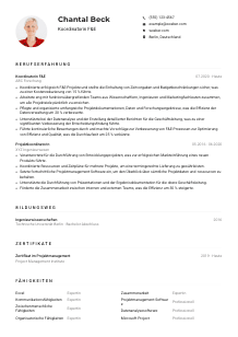 Lebenslauf-Muster für Koordinator*in F&E