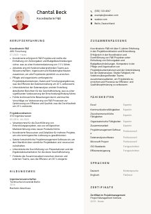 Lebenslauf-Vorlage für Koordinator*in F&E #2