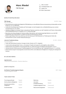 Lebenslauf-Muster für F&E-Manager*in