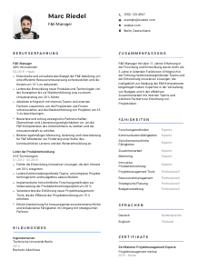 Lebenslauf-Vorlage für F&E-Manager*in #2