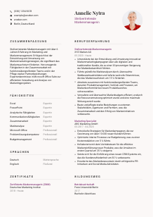 Lebenslauf-Vorlage für Stellvertretende*r Markenmanager*in #3