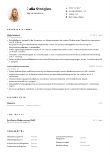 Lebenslauf-Muster für Markendirektor*in