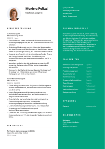 Lebenslauf-Vorlage für Markenmanager*in #2
